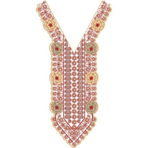 Neck Flower Embroidery Design