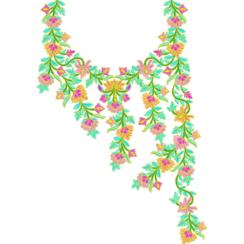 Unique Neck Embroidery Design