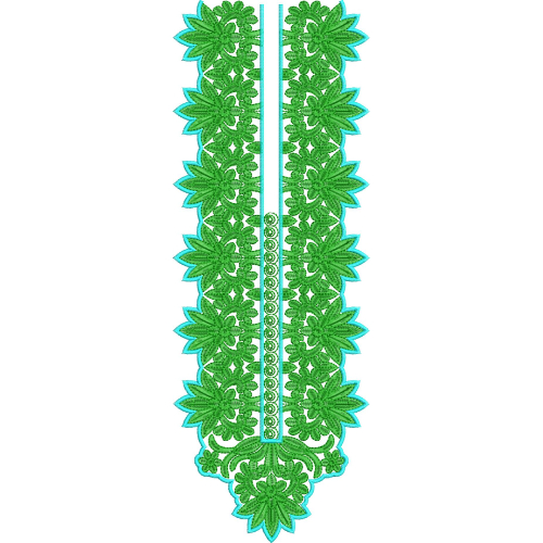 Neck Flower Embroidery Design