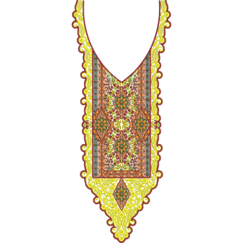 Unique Neck Embroidery Design
