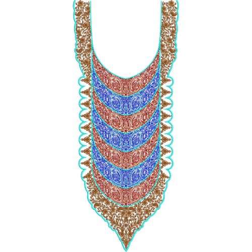 Neck Flower Embroidery Design