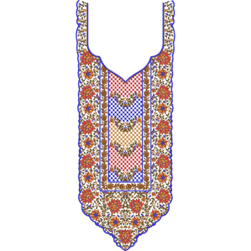 Unique Neck Embroidery Design