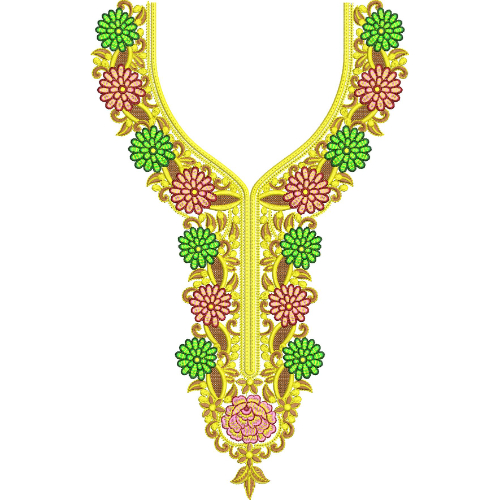 Neckline Embroidery Design