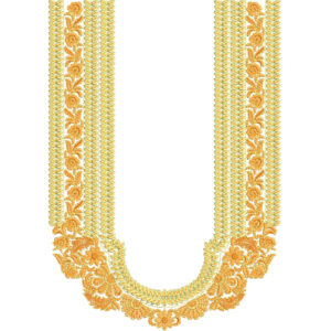 U Neck Embroidery Design