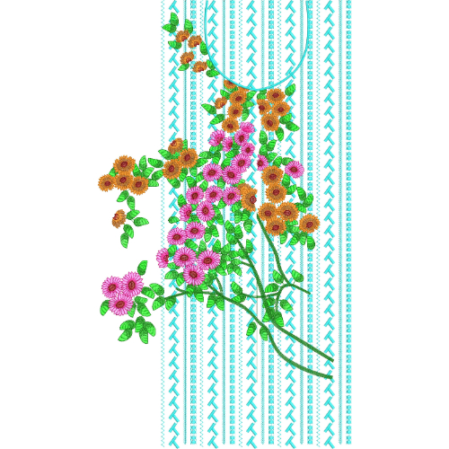 Unique Neck Embroidery Design