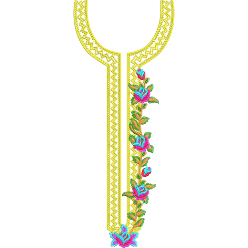 Unique Neck Embroidery Design