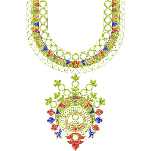 Neckline Embroidery Design