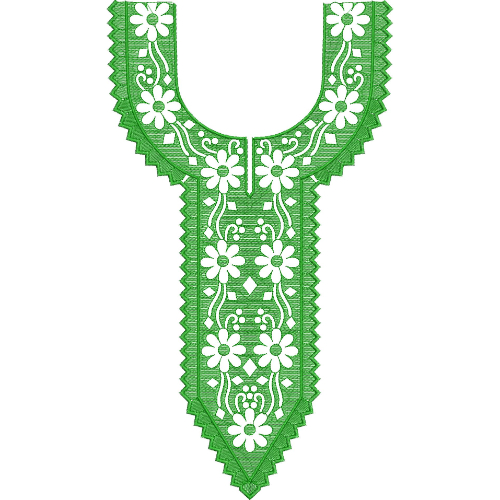 Unique Neck Embroidery Design