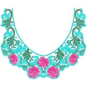 Neck Flower Embroidery Design