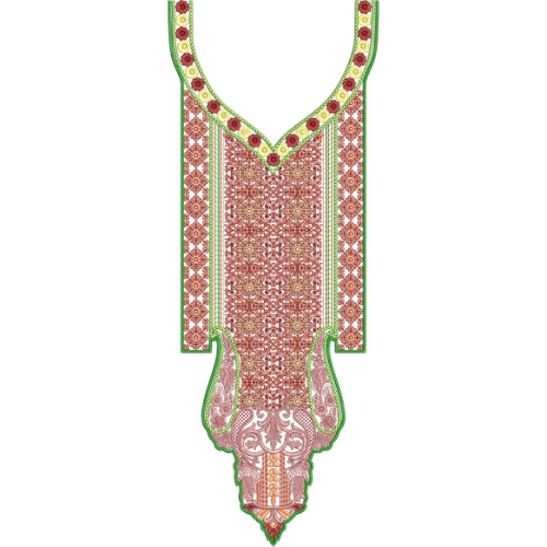 Unique Neck Embroidery Design