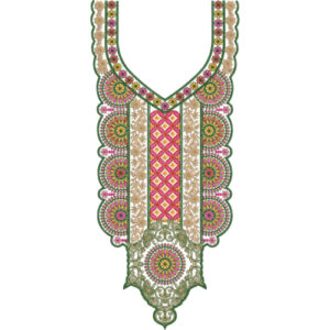 Neck Flower Embroidery Design