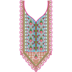Unique Neck Embroidery Design