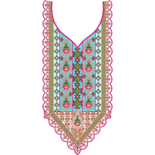 Unique Neck Embroidery Design