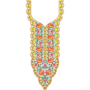 Unique Neck Embroidery Design