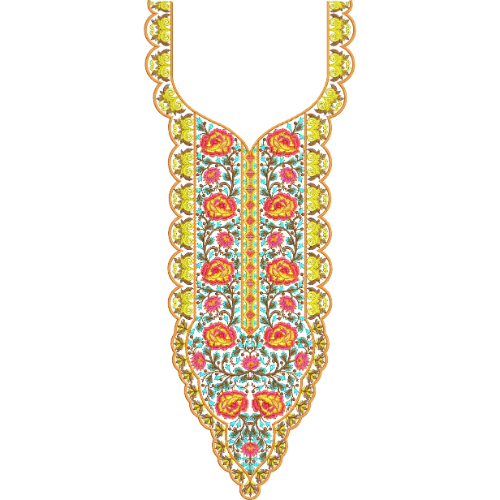 Unique Neck Embroidery Design