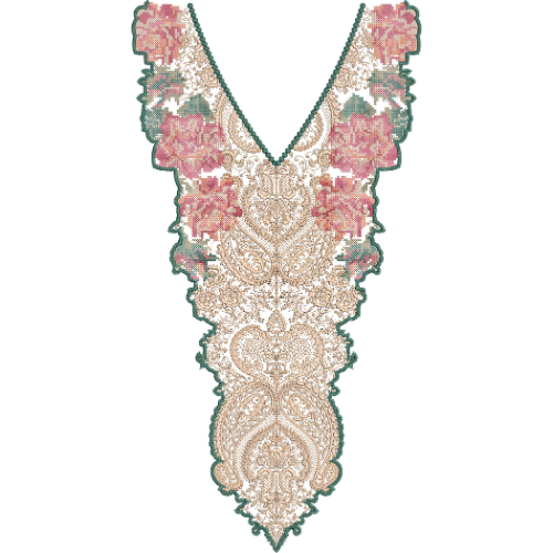 Neckline Embroidery Design
