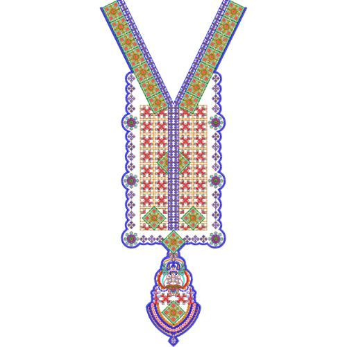 Neckline Embroidery Design