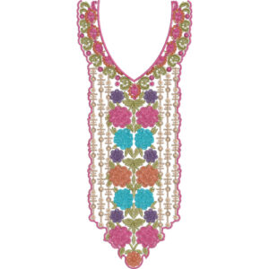 Neck Flower Embroidery Design