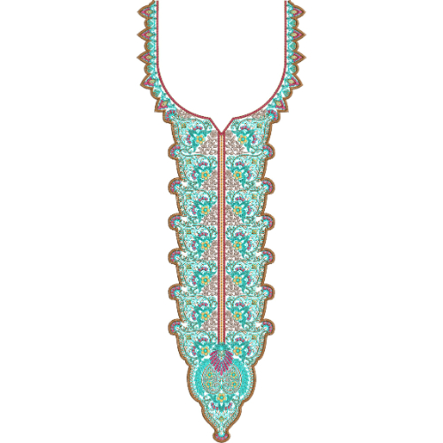 Unique Neck Embroidery Design