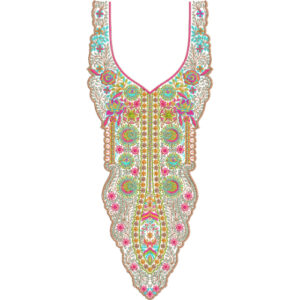 Unique Neck Embroidery Design