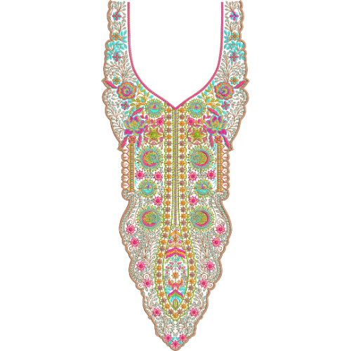 Unique Neck Embroidery Design