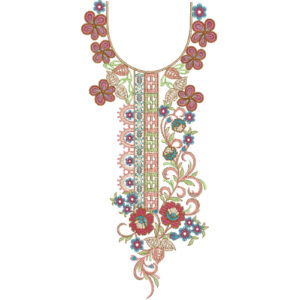 Neckline Embroidery Design