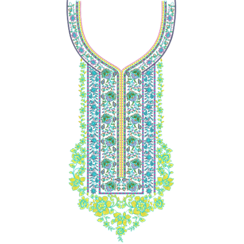 Unique Neck Embroidery Design