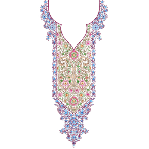 Neckline Embroidery Design