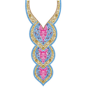 Neck Flower Embroidery Design