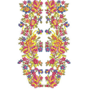Neck Flower Embroidery Design