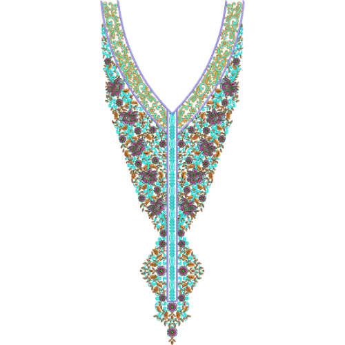 Unique Neck Embroidery Design