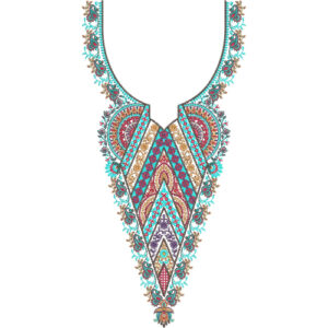 Neck Flower Embroidery Design
