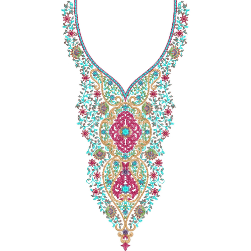 Neck Kurta Embroidery Design