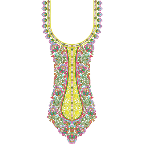 Unique Neck Embroidery Design