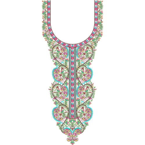 Neckline Embroidery Design