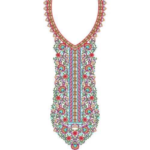 Beautiful Neck Embroidery Design
