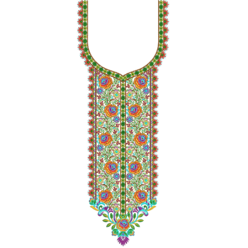 Simple Neck Embroidery Design