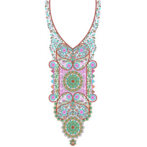 Unique Neck Embroidery Design