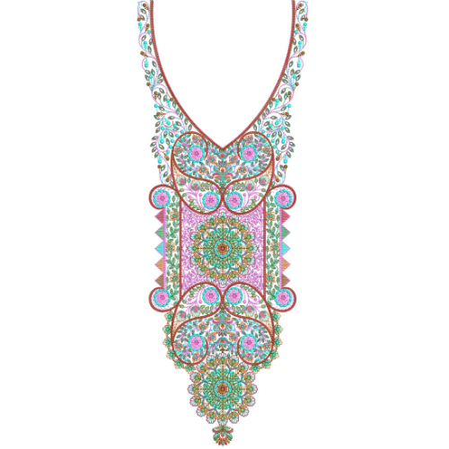 Unique Neck Embroidery Design