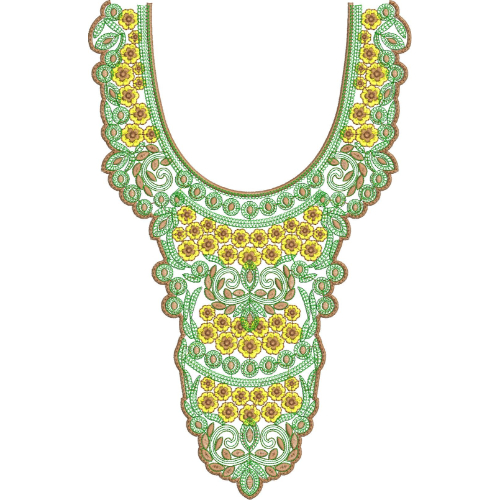 Neckline Embroidery Design