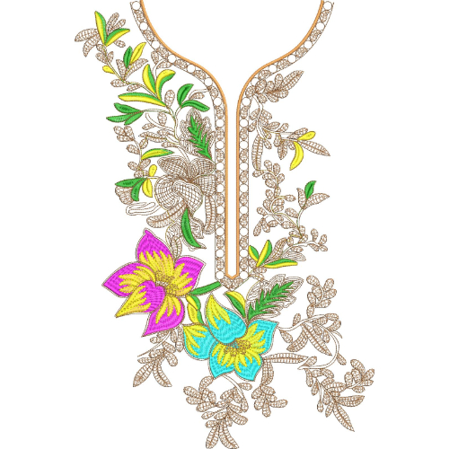 Neck Kurta Embroidery Design