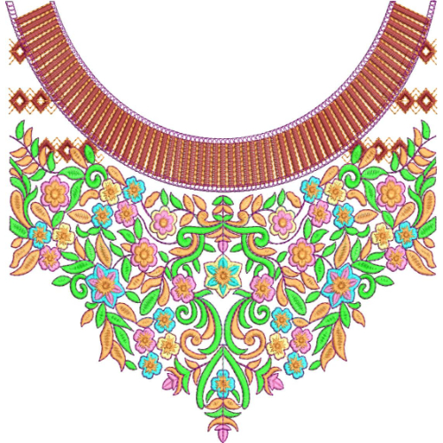 Neckline Embroidery Design
