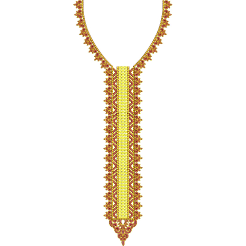 Neck Flower Embroidery Design