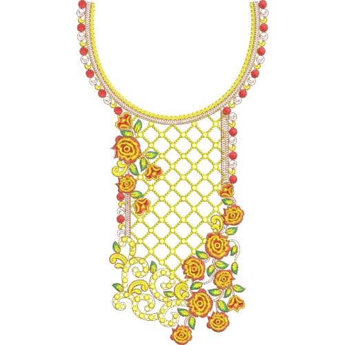 Beautiful Neck Embroidery Design