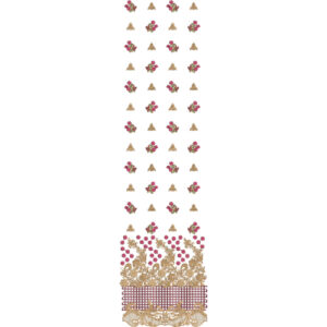 Flower Border Daman Embroidery Design