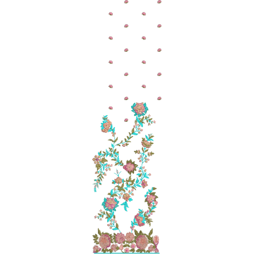 Simple Border Daman Embroidery Design