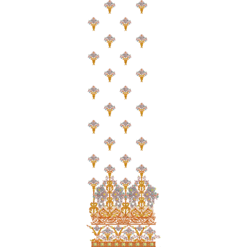 Unique Border Daman Embroidery Design