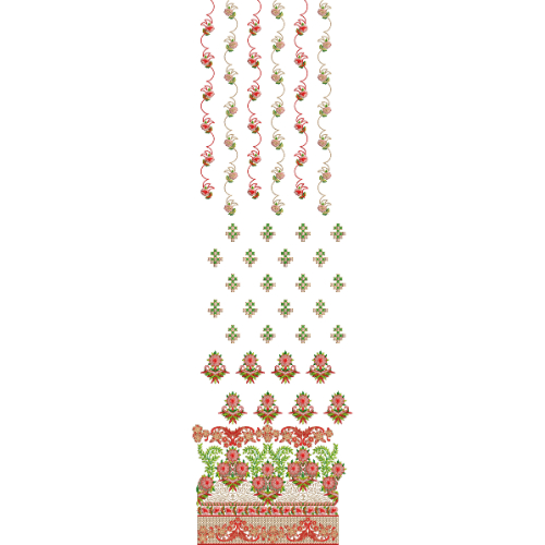 Border Daman Kurta Embroidery Design