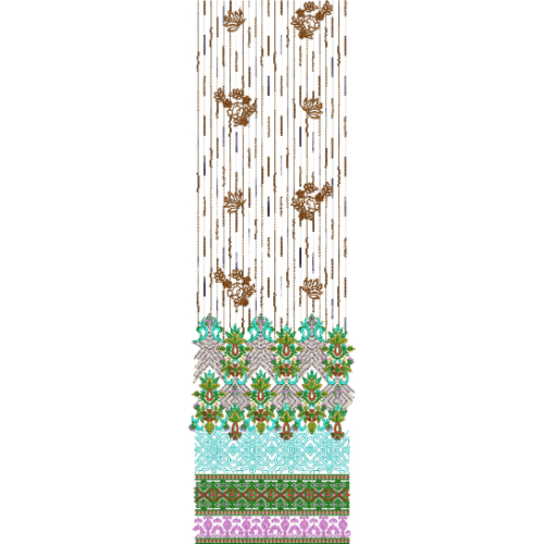 Unique Border Daman Embroidery Design