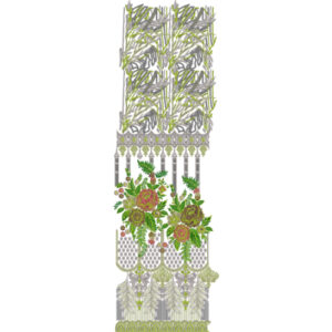 Simple Border Daman Embroidery Design
